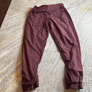 Athleta Burgundy Lined Track Pants